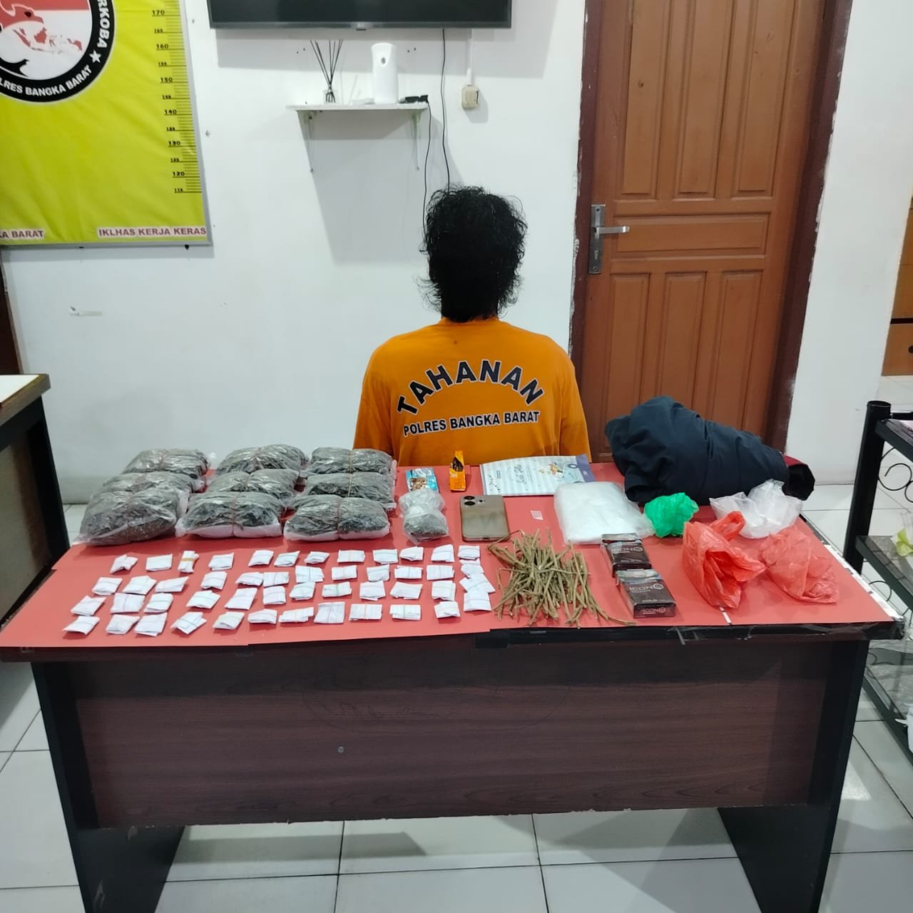 Polres Babar Ringkus Pengedar Sabu dan Ganja di Kampung Sawah Mentok